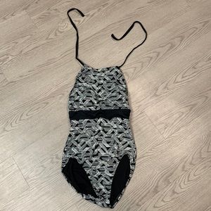 Black and White Women’s One Piece Swimsuit